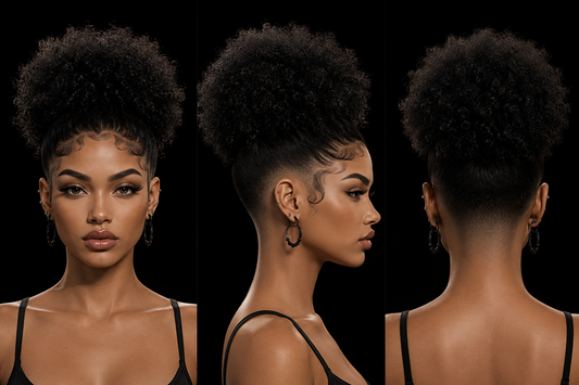 Jet Black Fluffy Fade