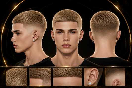 Golden Blonde Buzz Fade