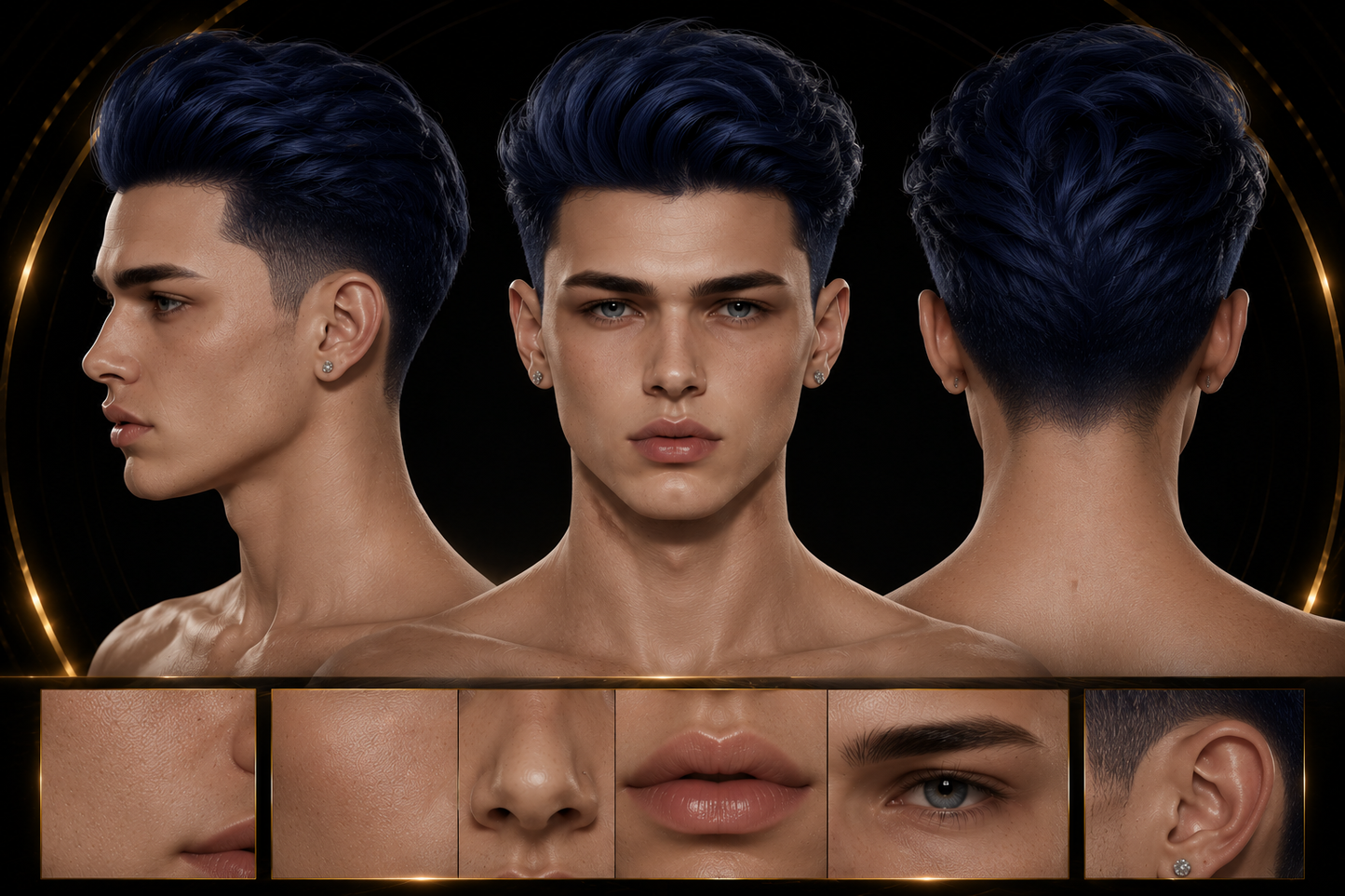 Textura de cabello rubio 2