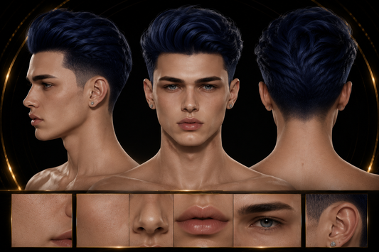 Textura de cabello de seda negra 2