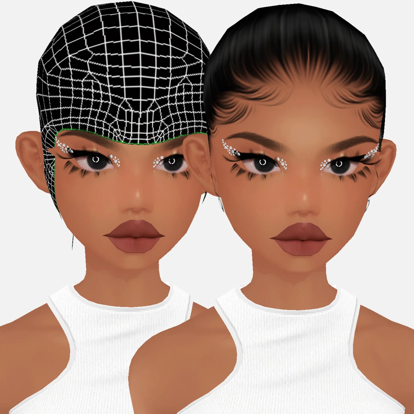 Baby Hair Mesh FULL + Selena V2 Opacity